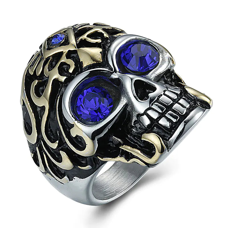 18K Gold-Plated Skull Stainless Steel Ring