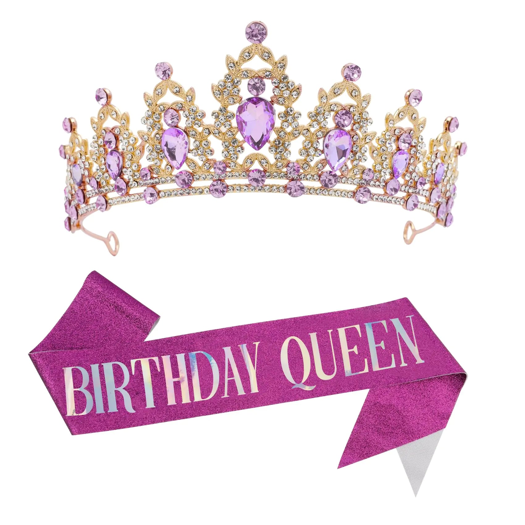 Birthday Sash for WomenBirthday Crown Adult WomanBirthday Tiara for WomenBirthday Gifts for WomenBirthday Sash and CrownBirthday Queen SashBirthday Queen CrownBirthday HeadbandPurple Crown