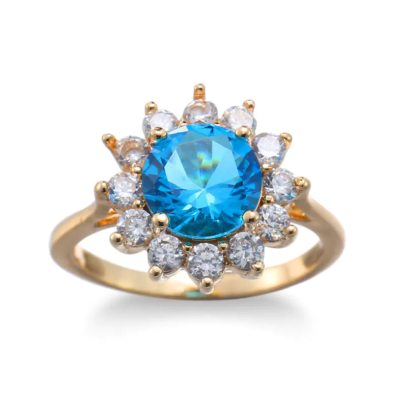 Gold Plated Zircon Ring for Women