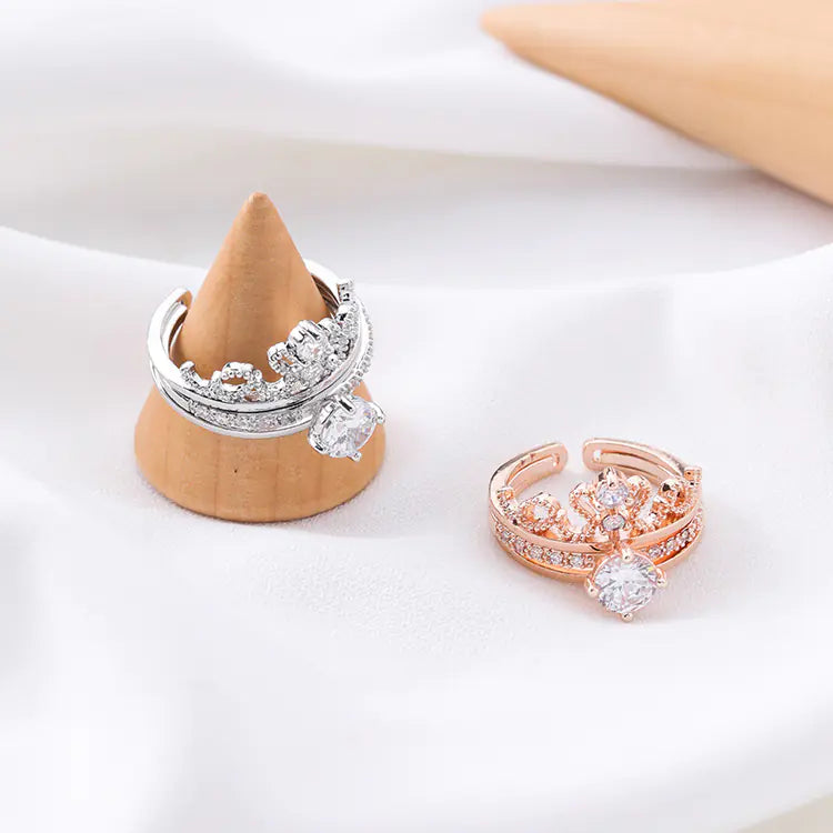 Separatable Zircon Ring, Crown Band, Versatile Accessories