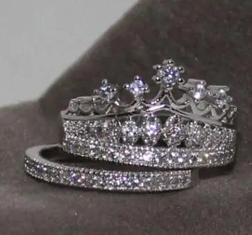 Zircon Crown Ring - 2-in-1 Jewelry Accessory