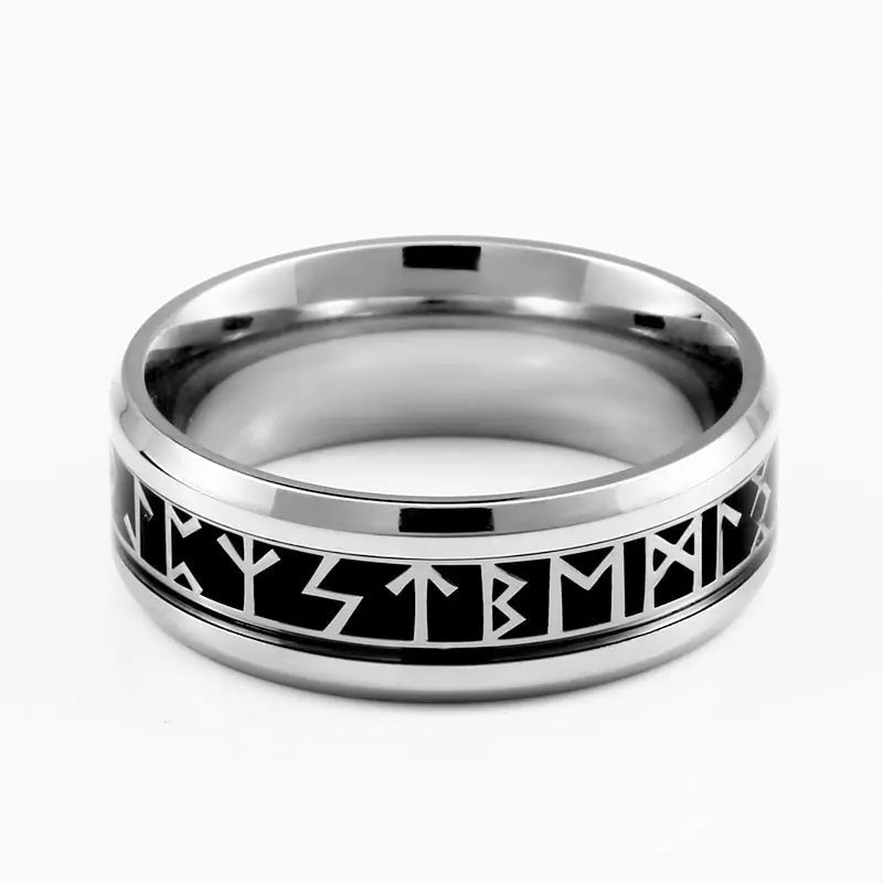 Beier Vintage Viking Letter Titanium Steel Ring