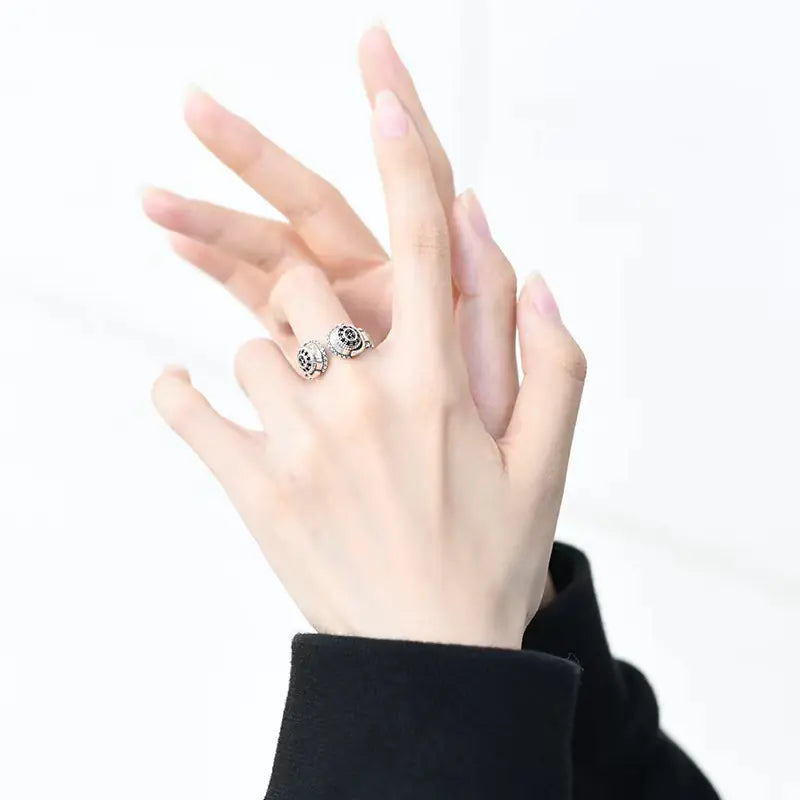 Trendy Thai Silver Headset Ring for Women